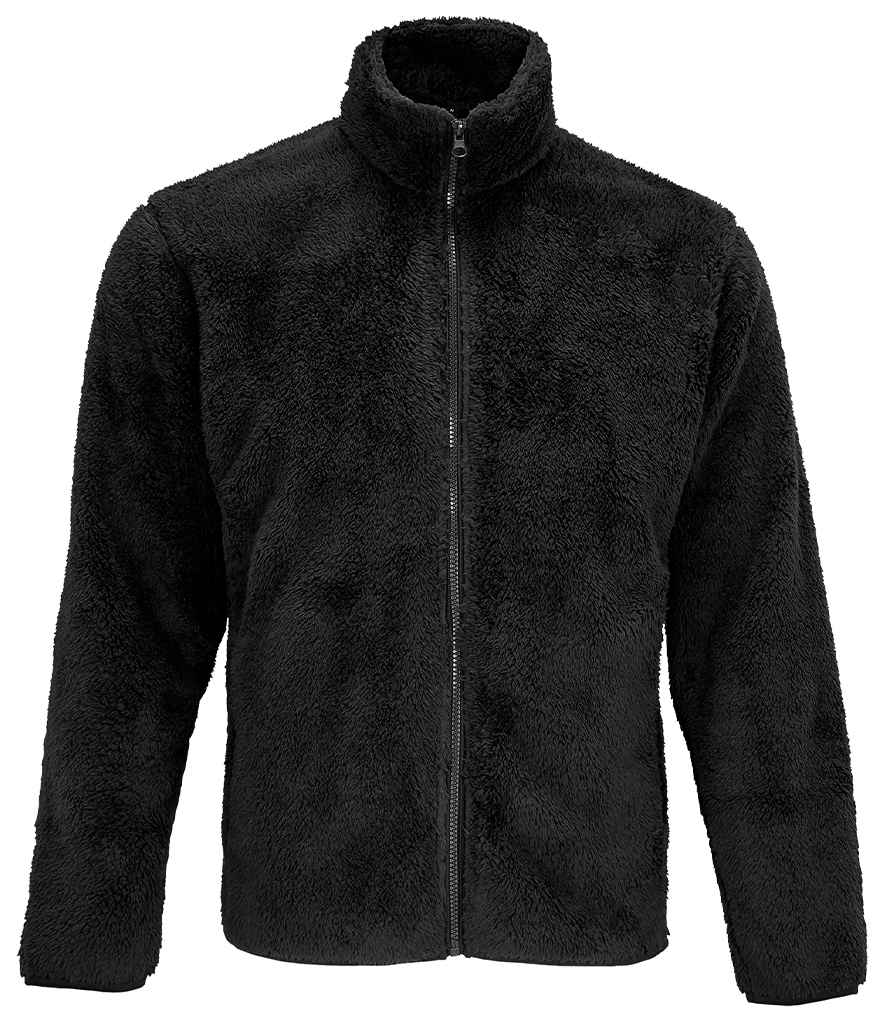 SOL'S Unisex Finch Fluffy Jacket | Black