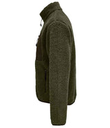 SOL'S Unisex Fury Sherpa Jacket | Army/Dark Army thumbnail 3