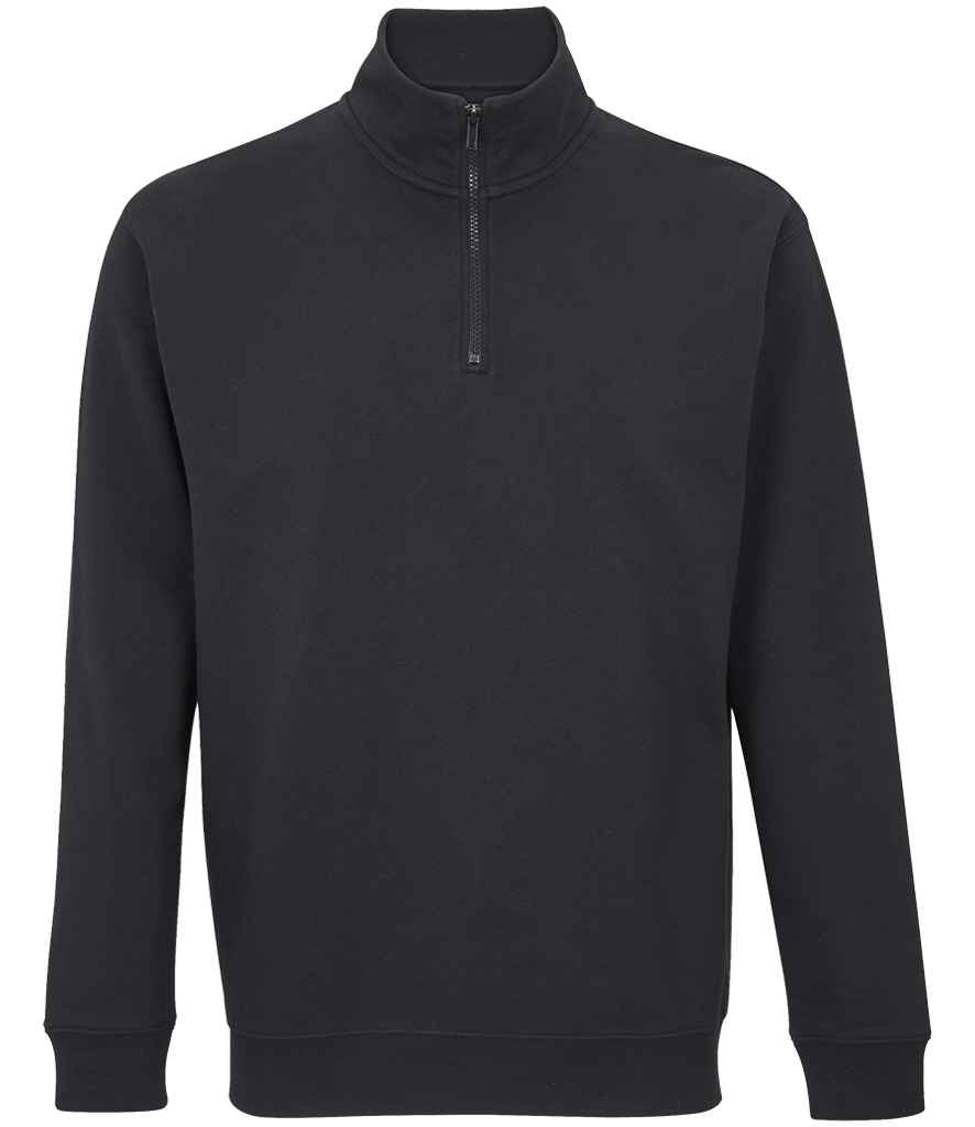 SOL'S Unisex Conrad 1/4 Zip Sweatshirt | Black
