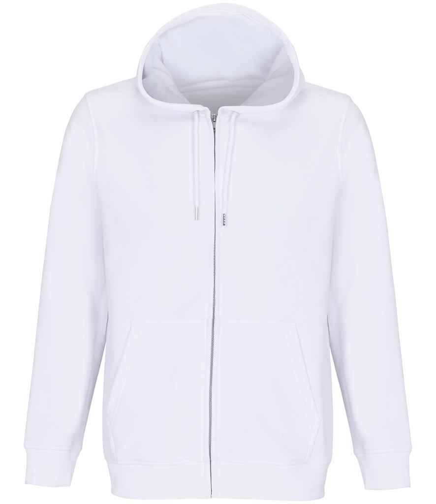 SOL'S Unisex Calipso Eco Friendly Full Zip Hoodie | White