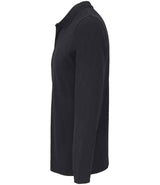 SOL'S Unisex Planet Long Sleeve Piqué Polo Shirt | Black thumbnail 3