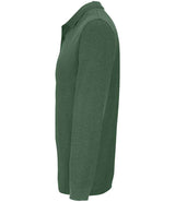 SOL'S Unisex Planet Long Sleeve Piqué Polo Shirt | Bottle Green thumbnail 3