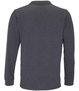 SOL'S Unisex Planet Long Sleeve Piqué Polo Shirt | Charcoal Marl thumbnail 2