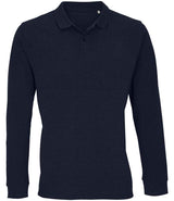 SOL'S Unisex Planet Long Sleeve Piqué Polo Shirt | French Navy thumbnail 1