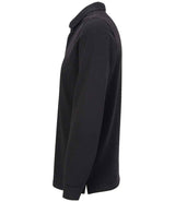 NEOBLU Owen Long Sleeve Piqué Polo Shirt | Deep Black thumbnail 3