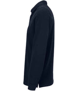 NEOBLU Owen Long Sleeve Piqué Polo Shirt | Night Blue thumbnail 3