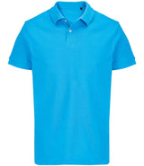 SOL'S Unisex Pacific Twin Piqué Polo Shirt | Aqua thumbnail 1