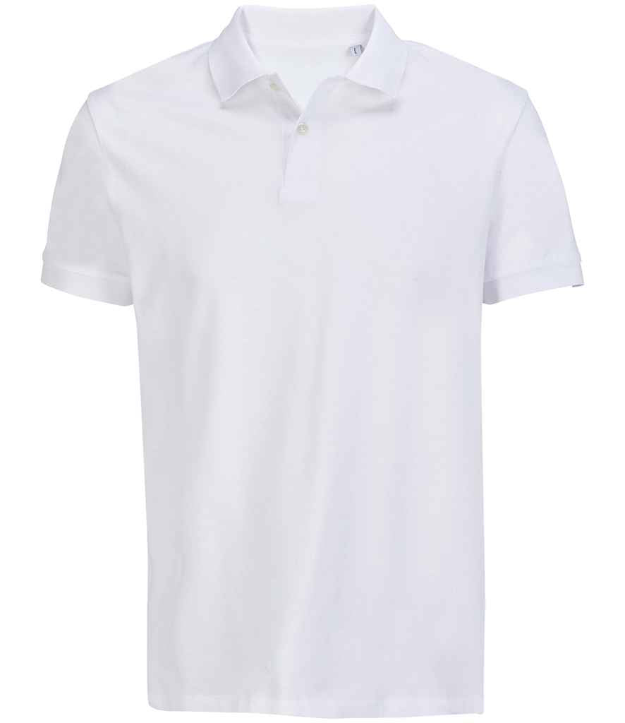 SOL'S Unisex Pacific Twin Piqué Polo Shirt | White