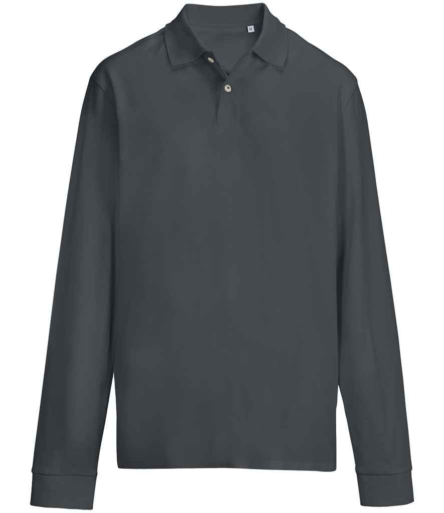 SOL'S Unisex Pacific Long Sleeve Piqué Polo Shirt | Mouse Grey