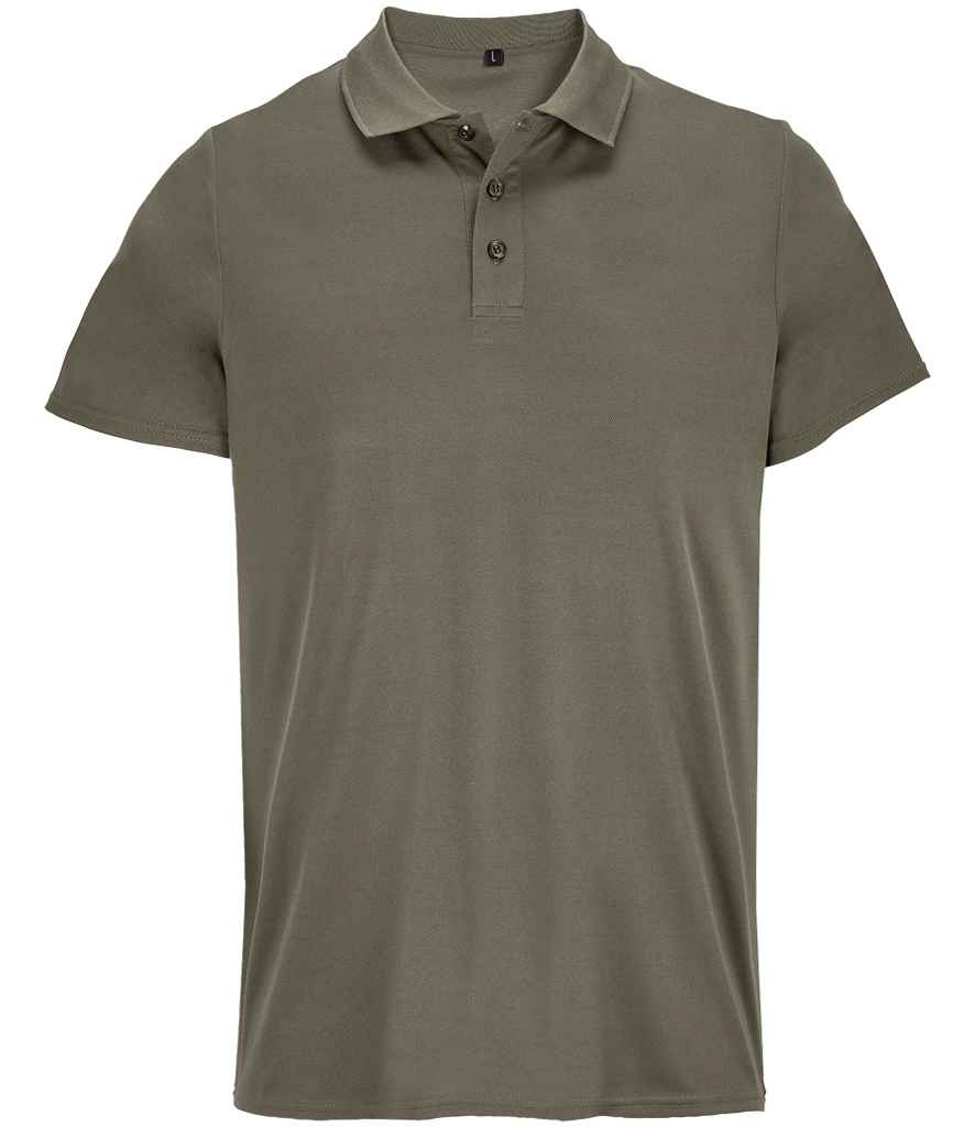 SOL'S Unisex Pitcher Recycled Polyester Piqué Polo Shirt | Army