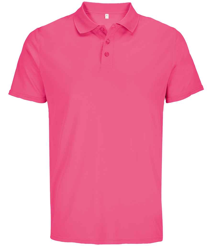 SOL'S Unisex Pitcher Recycled Polyester Piqué Polo Shirt | Ribbon Pink