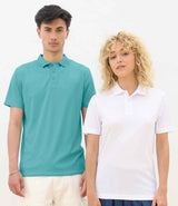 SOL'S Unisex Pitcher Recycled Polyester Piqué Polo Shirt | White thumbnail 1