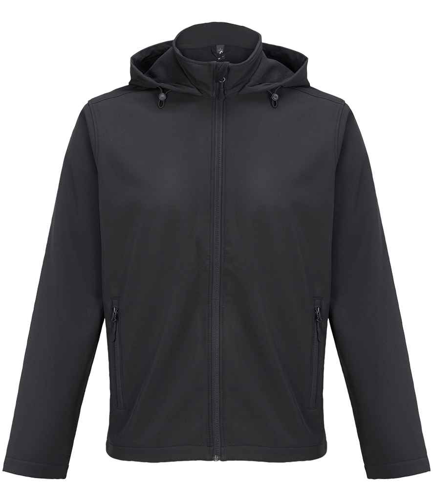 SOL'S Race Hooded Soft Shell Jacket | Black