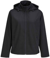 SOL'S Ladies Race Hooded Soft Shell Jacket | Black thumbnail 1