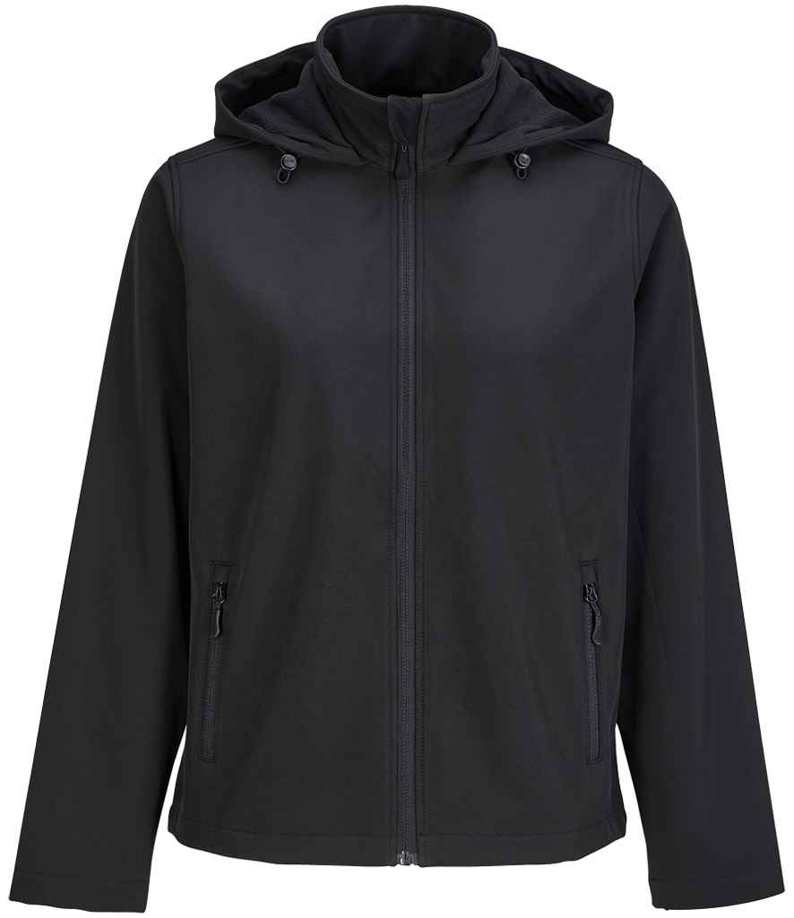 SOL'S Ladies Race Hooded Soft Shell Jacket | Black