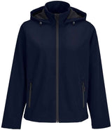 SOL'S Ladies Race Hooded Soft Shell Jacket | French Navy thumbnail 1