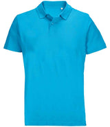 SOL'S Unisex Pulse Twin Piqué Polo Shirt | Aqua thumbnail 1