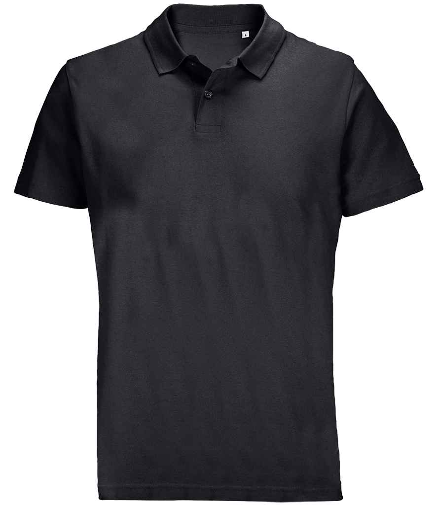 SOL'S Unisex Pulse Twin Piqué Polo Shirt | Black