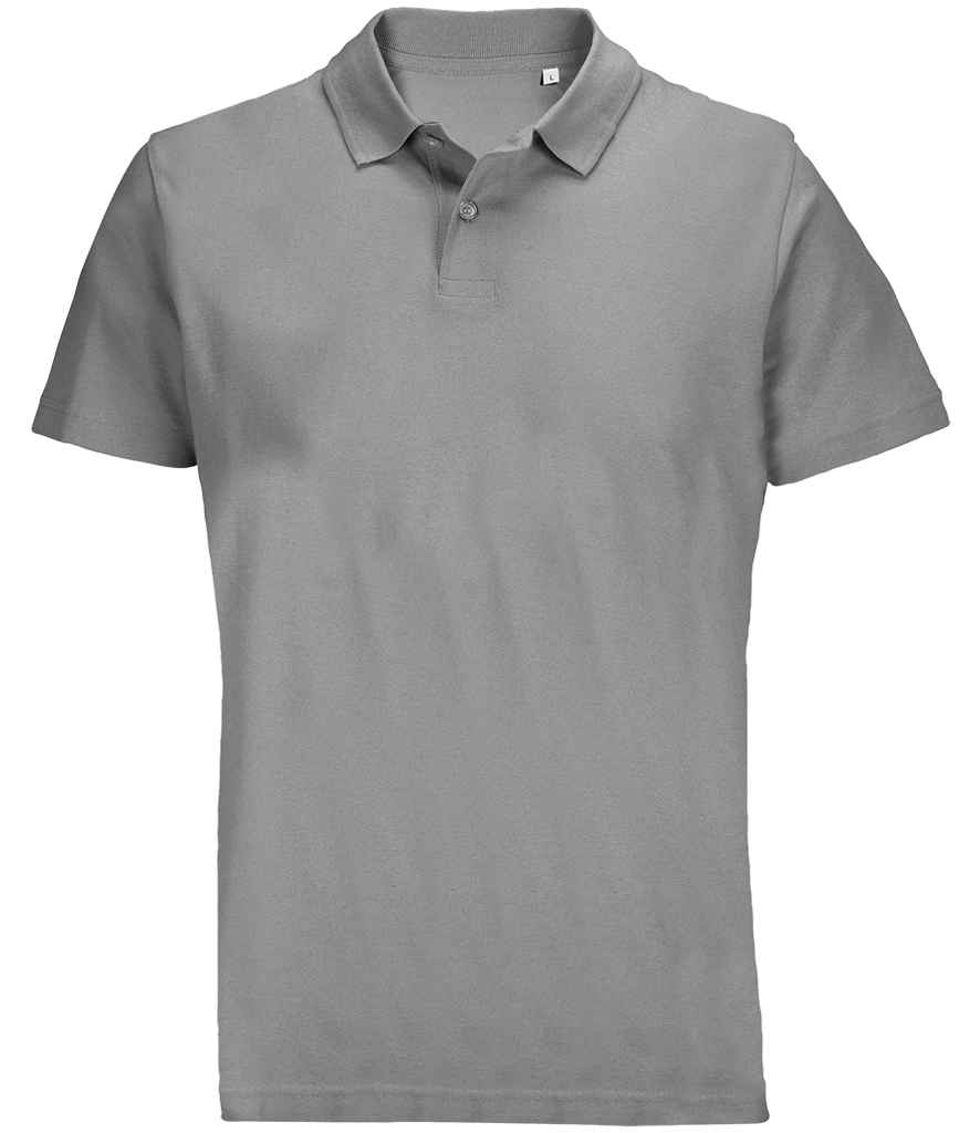 SOL'S Unisex Pulse Twin Piqué Polo Shirt | Grey Marl