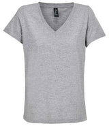 SOL'S Ladies Regent V Neck T-Shirt | Grey Marl thumbnail 1