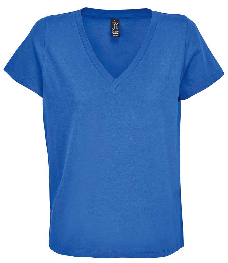 SOL'S Ladies Regent V Neck T-Shirt | Royal Blue