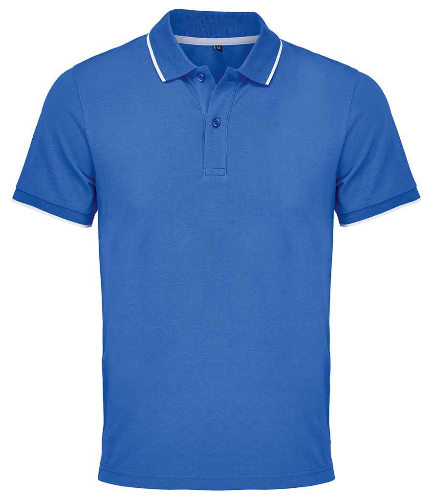 SOL'S Unisex Palermo Polo Shirt | Royal Blue/White