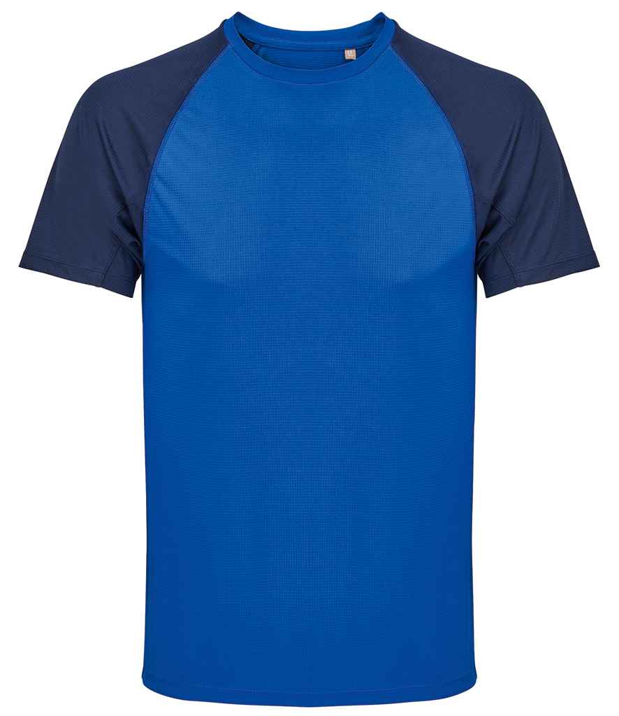 SOL'S Vortex Ripstop Performance T-Shirt | French Navy/Royal Blue