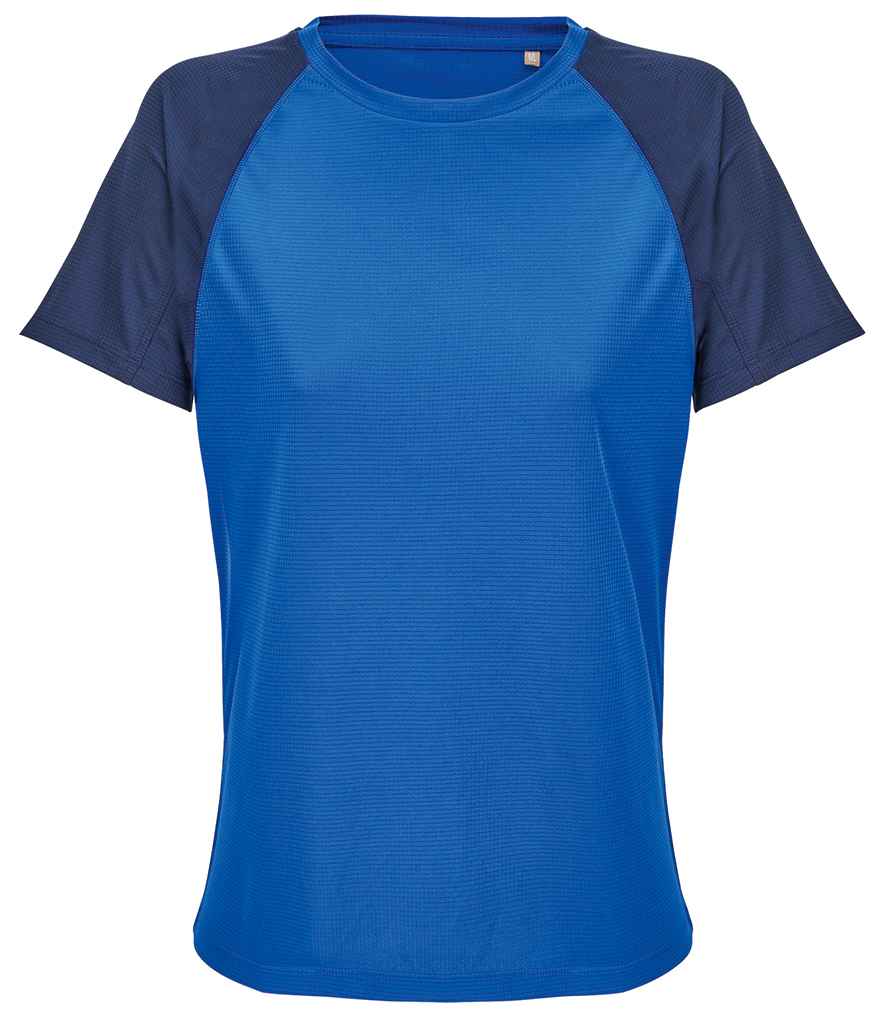 SOL'S Ladies Vortex Ripstop Performance T-Shirt | French Navy/Royal Blue