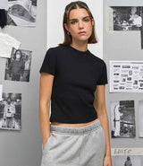 SOL'S Ladies Lilia Low Crop T-Shirt | Deep Black thumbnail 3