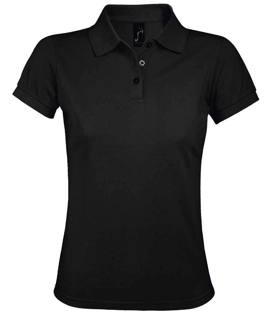 SOL'S Ladies Prime Poly/Cotton Piqué Polo Shirt | Black