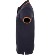 SOL'S Pasadena Tipped Cotton Piqué Polo Shirt | French Navy/Neon Orange thumbnail 3
