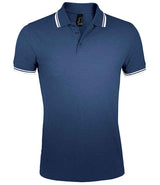 SOL'S Pasadena Tipped Cotton Piqué Polo Shirt | French Navy/White thumbnail 3