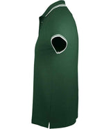 SOL'S Pasadena Tipped Cotton Piqué Polo Shirt | Forest Green/White thumbnail 3