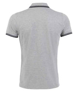 SOL'S Pasadena Tipped Cotton Piqué Polo Shirt | Heather Grey/Navy thumbnail 2
