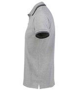 SOL'S Pasadena Tipped Cotton Piqué Polo Shirt | Heather Grey/Navy thumbnail 3