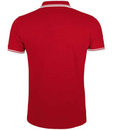 SOL'S Pasadena Tipped Cotton Piqué Polo Shirt | Red/White thumbnail 2