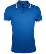 SOL'S Pasadena Tipped Cotton Piqué Polo Shirt | Royal Blue/White thumbnail 1