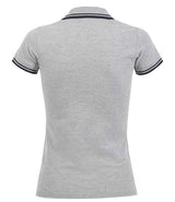 SOL'S Ladies Pasadena Tipped Cotton Piqué Polo Shirt | Heather Grey/Navy thumbnail 2