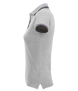SOL'S Ladies Pasadena Tipped Cotton Piqué Polo Shirt | Heather Grey/Navy thumbnail 3