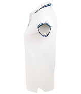 SOL'S Ladies Pasadena Tipped Cotton Piqué Polo Shirt | White/Navy thumbnail 3