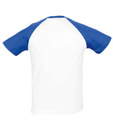 SOL'S Funky Contrast Baseball T-Shirt | White/Royal Blue thumbnail 2