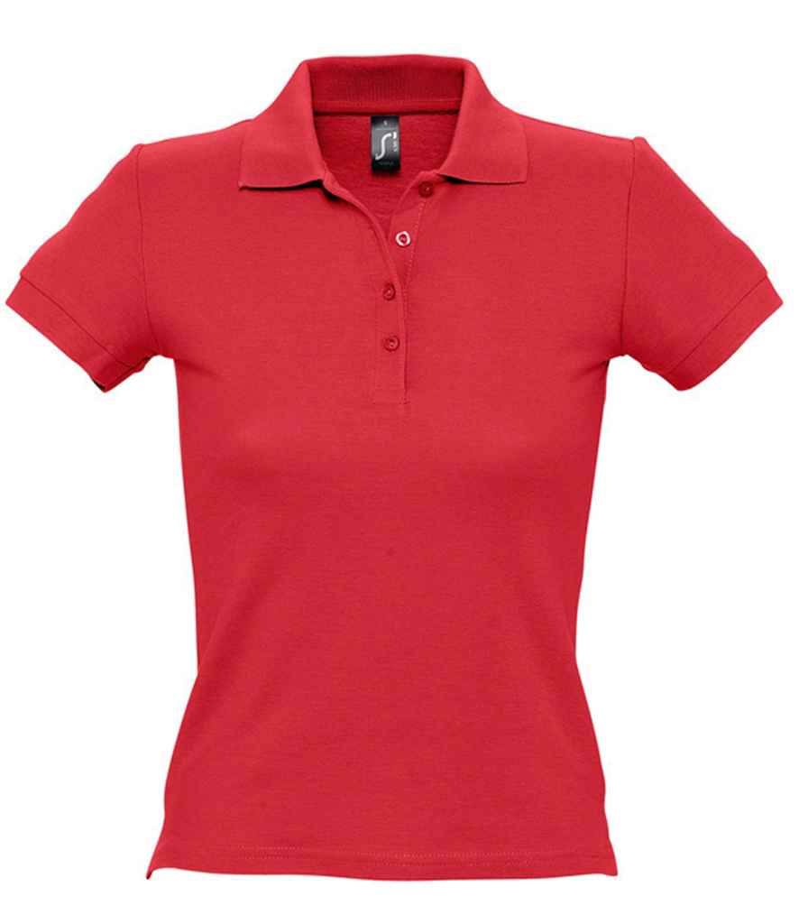 SOL'S Ladies People Cotton Piqué Polo Shirt | Red