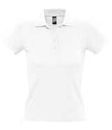 SOL'S Ladies People Cotton Piqué Polo Shirt | White thumbnail 1