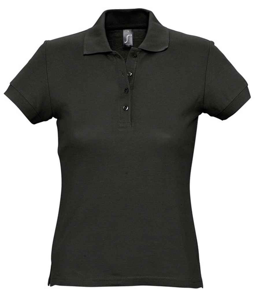 SOL'S Ladies Passion Cotton Piqué Polo Shirt | Black