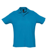 SOL'S Summer II Cotton Piqué Polo Shirt | Aqua thumbnail 1