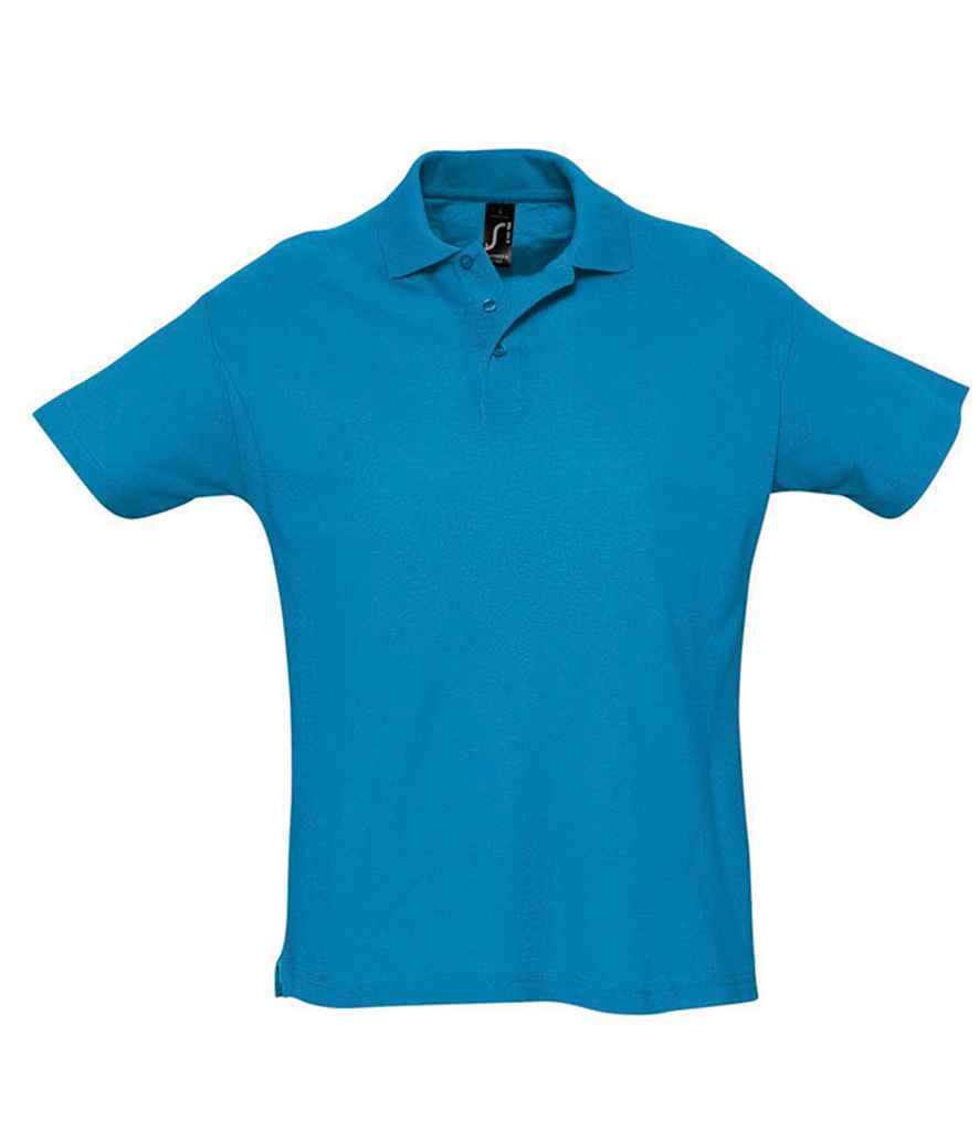 SOL'S Summer II Cotton Piqué Polo Shirt | Aqua