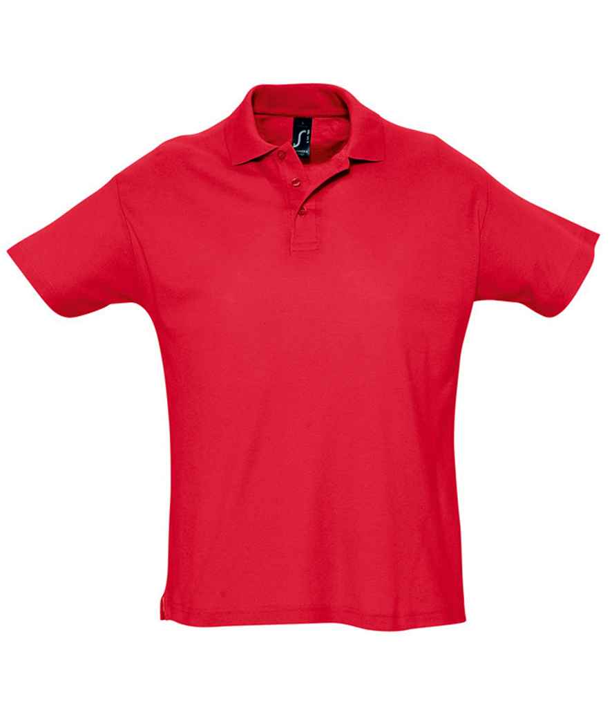 SOL'S Summer II Cotton Piqué Polo Shirt | Red