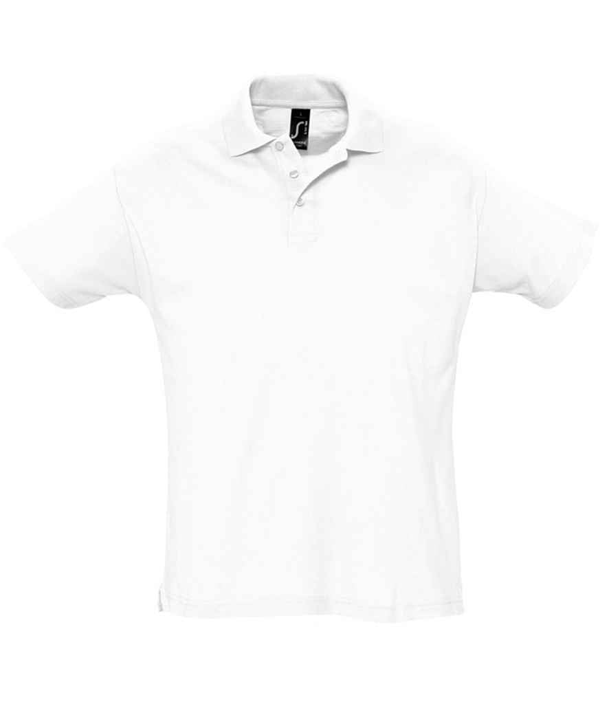 SOL'S Summer II Cotton Piqué Polo Shirt | White