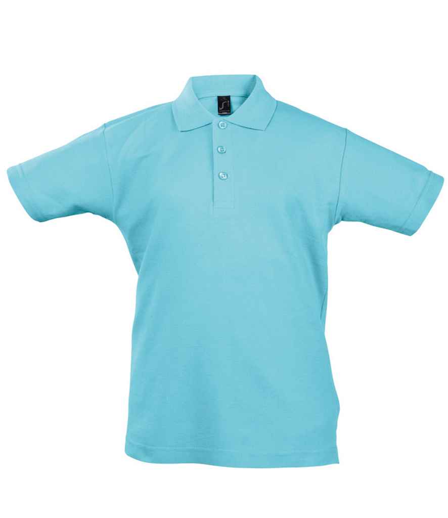 SOL'S Kids Summer II Cotton Piqué Polo Shirt | Atoll Blue