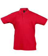 SOL'S Kids Summer II Cotton Piqué Polo Shirt | Red thumbnail 1